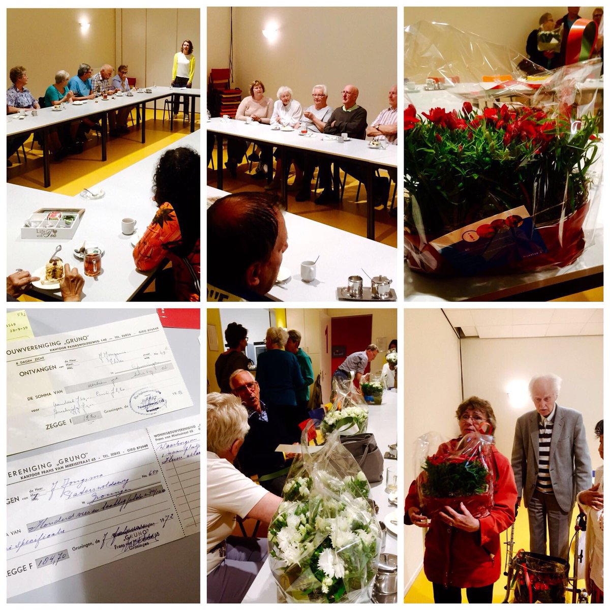 Beijum050's tweet photo. Leuke bijeenkomst met bewoners in #CorpusdenHoorn die al 40 jaar (of langer) dezelfde woning huren. #blij #nijestee https://t.co/jjBJnAYARU