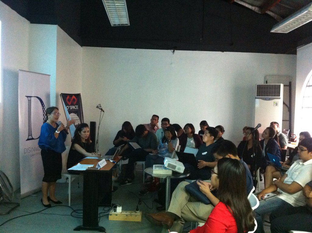 DisiniLaw's tweet photo. Happening now: our second #LegalGuerrillaGuideForStartups #DisiniTechForum at O2 Space Makati. https://t.co/VkTCvkqfhq