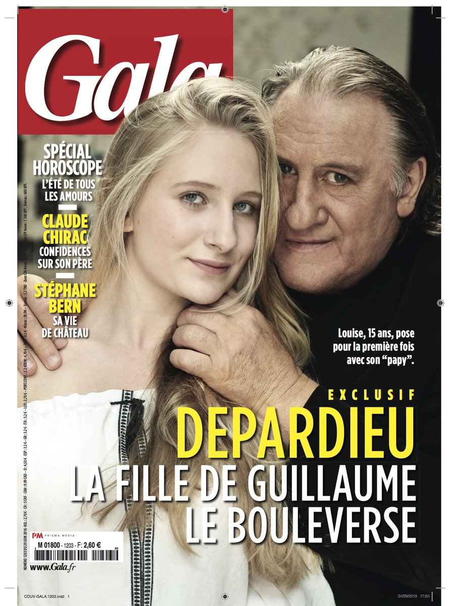 Gala Exclu Gerard Depardieu La Fille De Guillaume Louise 15 Ans Pose Pour La Premiere Fois Avec Son Quot Papy Quot Gala Fr Scoopnest