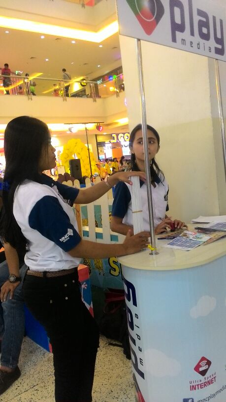 MNC Play Media layanan internet &amp; tv kabel discount 50% free instalasi open booth now Citylink Lottemart.