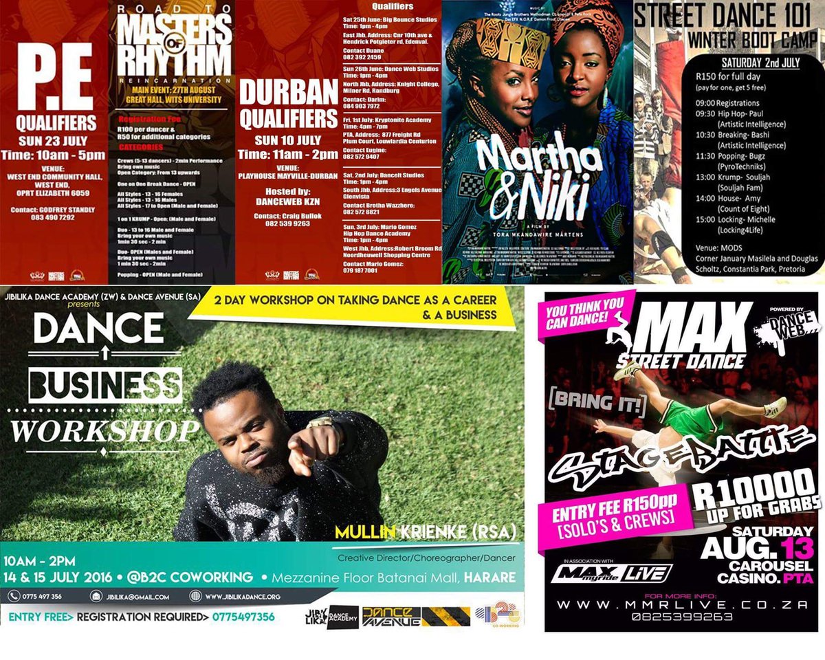 Aintelligence's tweet photo. Things to check out as a #dancer in #southafrica  @DanceAvenue1 @MichOppenshaw @MastersOfRhyth1 https://t.co/Rtu3tMNS0Z