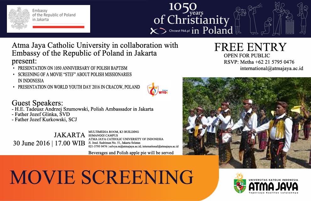 Celebrating 1050th Anniv Poland Baptism in collab w/ <a href="/UnikaAtmaJaya/">Unika Atma Jaya</a> .Guest speaker Ambassador H.E Tadeusz #Szumowski