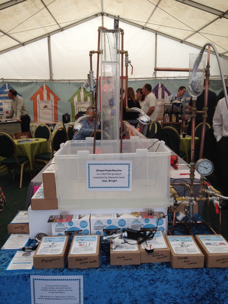 We are at the RoyalNorfolkShow with ShowerPowerBooster  - Buy Local Norfolk - stand 169