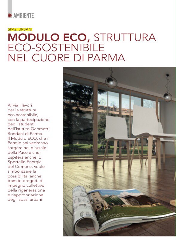 ModuloECO's tweet photo. Il ns #ModuloECO sul trimestrale #AMBIENTE con Patrocinio @minambienteIT @ComuneParma @ManifatUrbana @CetriTires https://t.co/9J8ebGM5bS