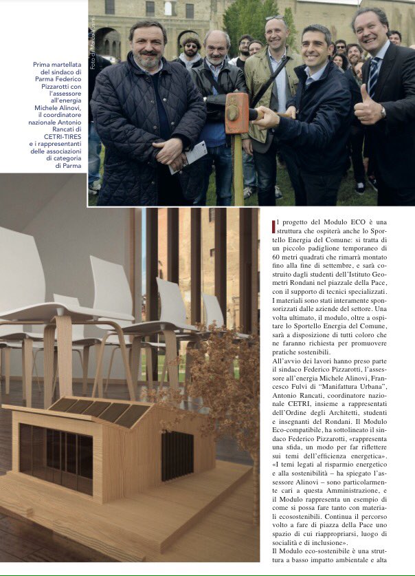 ModuloECO's tweet photo. Il ns #ModuloECO sul trimestrale #AMBIENTE con Patrocinio @minambienteIT @ComuneParma @ManifatUrbana @CetriTires https://t.co/9J8ebGM5bS