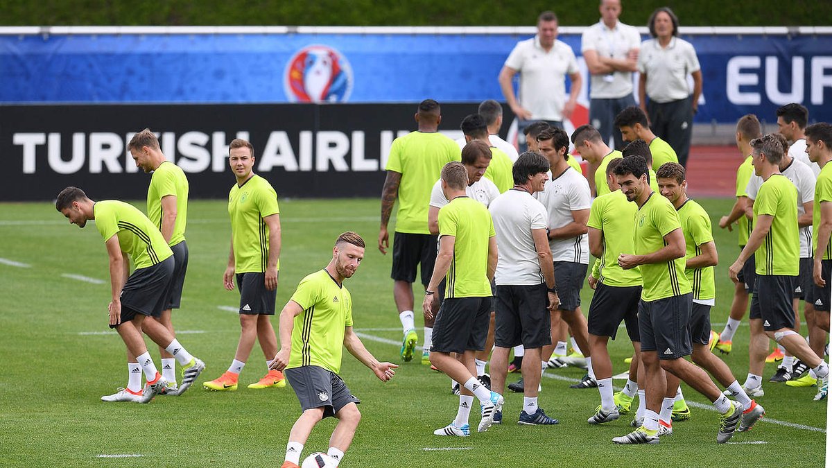 DFB_Team_EN's tweet photo. #DieMannschaft's final training session before #GERITA will take place on Friday morning in Évian at 11:00 CEST. https://t.co/t5IZ1ORePF