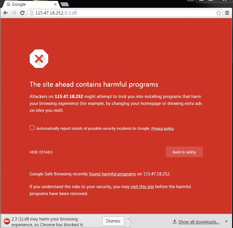 pancak3lullz's tweet photo. well at least #Chrome knows what's up =]
#Midie #trojan #malware #IOC/#C2
block - 115.47.18.252 https://t.co/dLiqhnRy7E