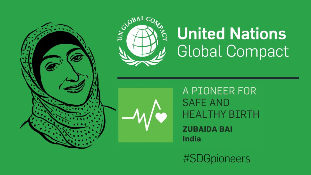 India's Zubaida Bai recognized as one of <a href="/UN/">United Nations</a> <a href="/globalcompact/">UN Global Compact</a>'s first-ever local #SDGPioneers bit.ly/1Xuz7DL