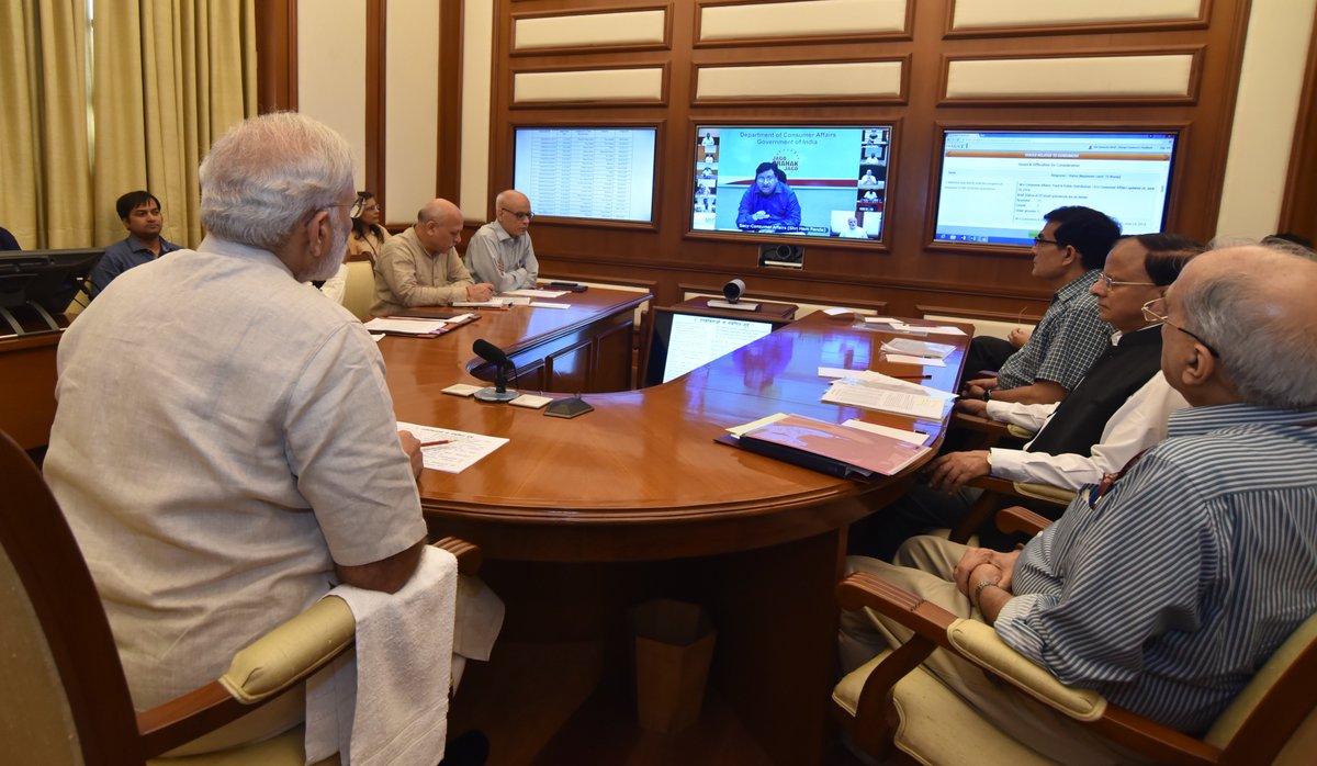 narendramodi's tweet photo. Today’s PRAGATI session was marked by extensive discussions on road, rail, coal projects and water conservation. https://t.co/esNEkvbGnY