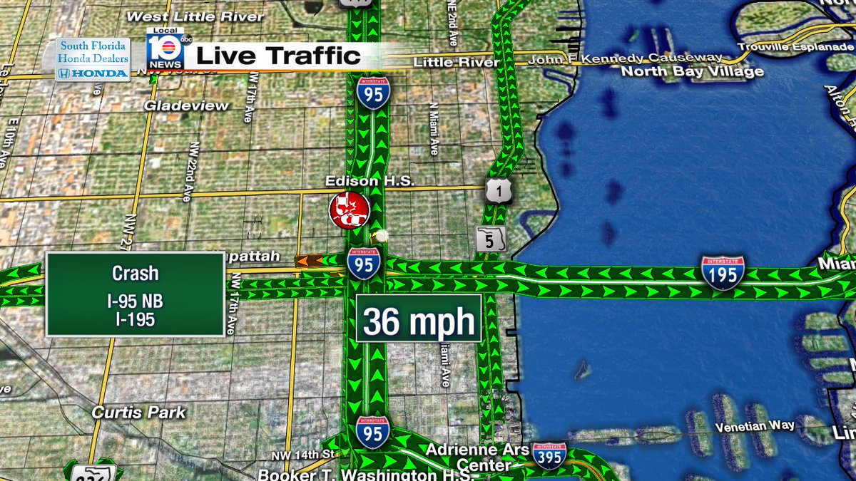 Crash on I-95 NB and I-195 #TRAFFIC #MIAMI https://t.co/axicb0d2Rf