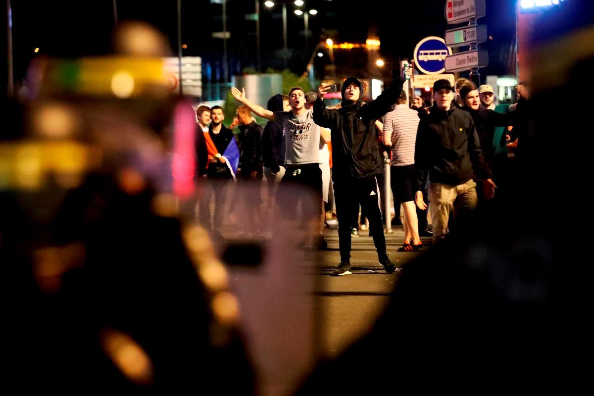 Independent_ie's tweet photo. #VIDEO: England fans clash in Paris fanzone after Euro 2016 defeat https://t.co/bYsicAd1QF https://t.co/A88O2JOs8j