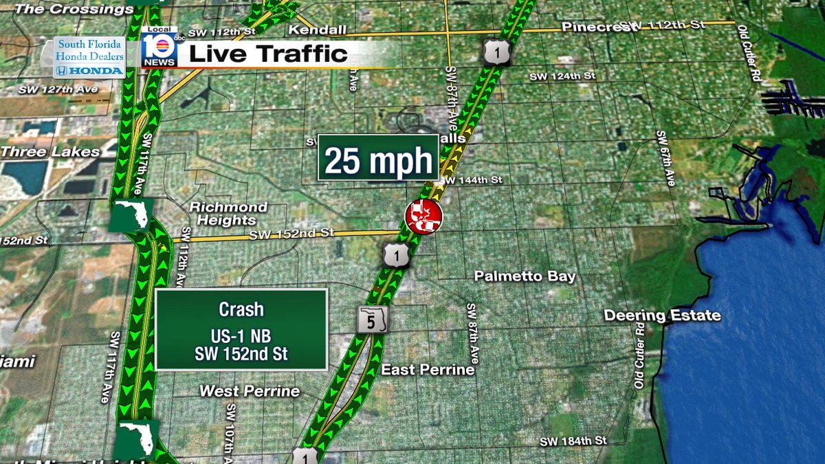Crash on US-1 NB and SW 152nd St #TRAFFIC #MIAMI https://t.co/cFe87NPMs2