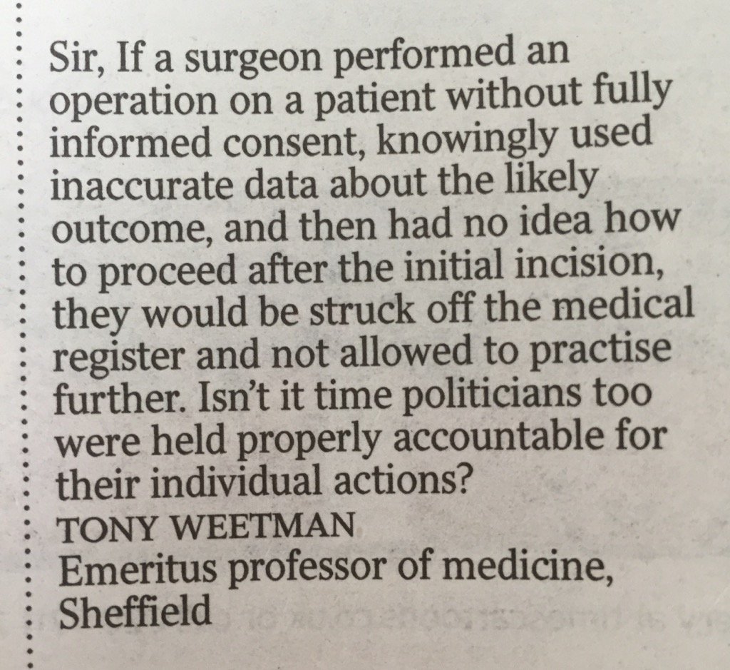 TimesLucy's tweet photo. Letter of the day in today's Times:
#brexit https://t.co/WFt1g6vWWS