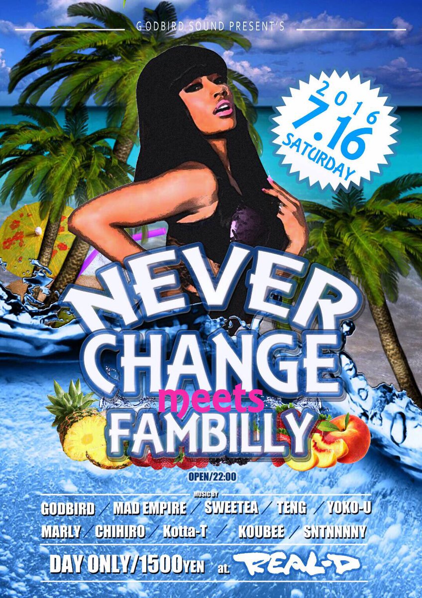 SkegjeWKHdXLgiW's tweet photo. MAD EMPIRE出演情報！

NEVER CHANGE×FAMBILLY！！

今月のNEVER CHANGEはFAMBILLY CREWを招いてやっちゃいます！ https://t.co/bEnJkg8Rvf