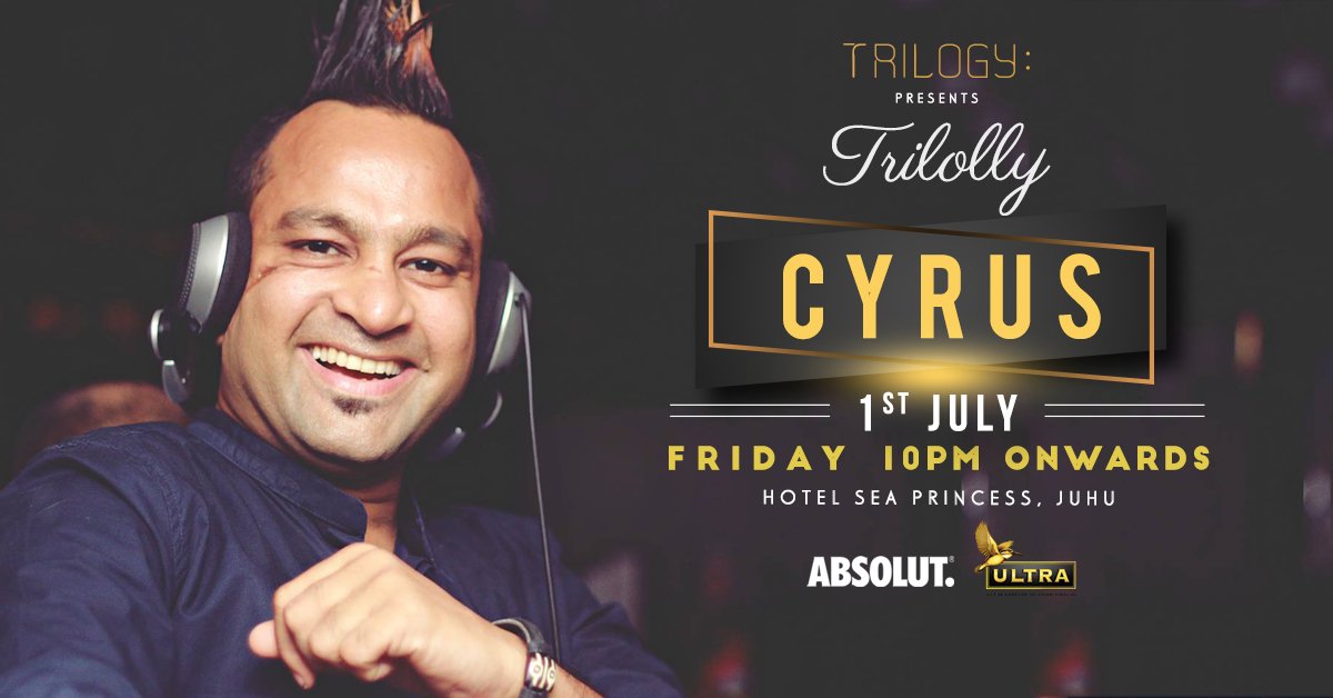 TrilogyMumbai's tweet photo. How do u welcome the upcoming weekend? Set your foot right at Trilogy this Friday! #DJCyrus is coming to tune u up! https://t.co/wIIHCKvTSf