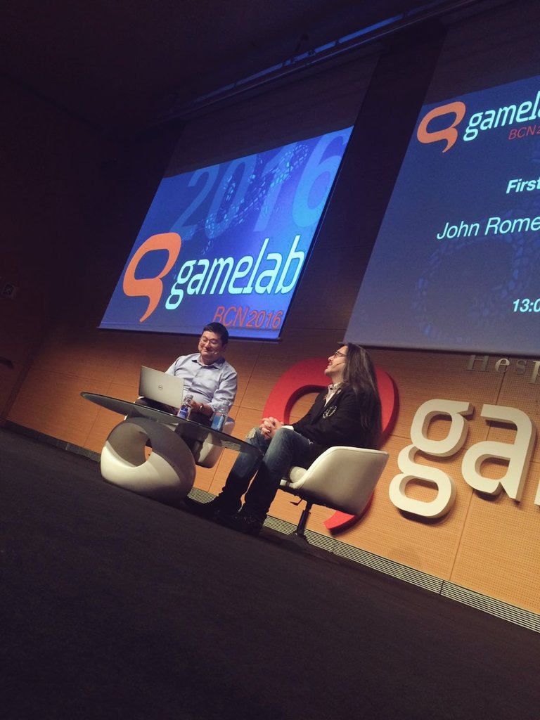 gamelab's tweet photo. Now ! @romero and @deantak : First person shooting #gamelab16 https://t.co/P7sZWn2zP3