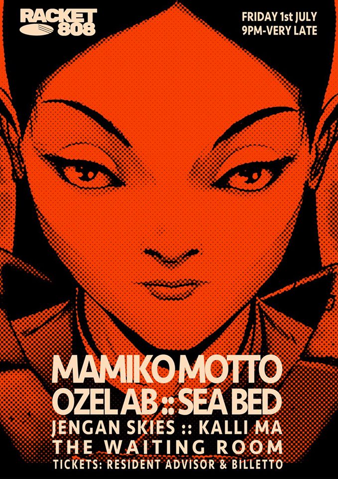 Racket808's tweet photo. Only 2 days till the next R808 with @mamikomotto #OzelAB @SeaBedBand @WaitingRoomN16! Tix> https://t.co/FJKY7WUCdj https://t.co/ol6aNyfwML