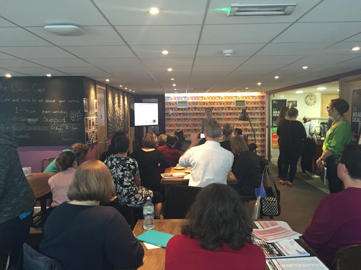 PlymUniEvents's tweet photo. #WDHE2016 in full swing at @PlymUni with @AlicjaSyska and Sara Erskine presenting in the Writing Cafe https://t.co/8PlSTPh6QF
