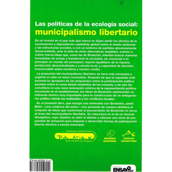 MAEcosocial's tweet photo. Recomendamos la lectura del siguiente trabajo de Murray Bookchin; por la ecología social. @_ApoyoMutuo_ https://t.co/wlE3e6VbTn