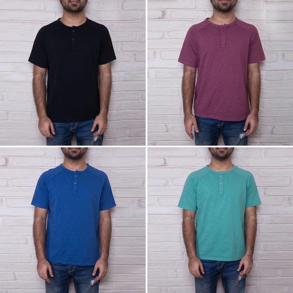baystitch's tweet photo. NEW: Men's Overdyed Henleys. Made from 100% Cotton Jersey. Shop on https://t.co/oLe6PsyhUi https://t.co/YUipUBLvc0
