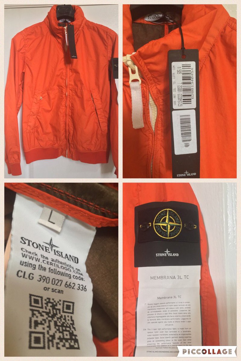 STONE ISLAND 40223 MEMBRANA 3L TC JACKET IN ORANGE. Large pit to pit 20". RRP £395. £225 delivered.  Please RT