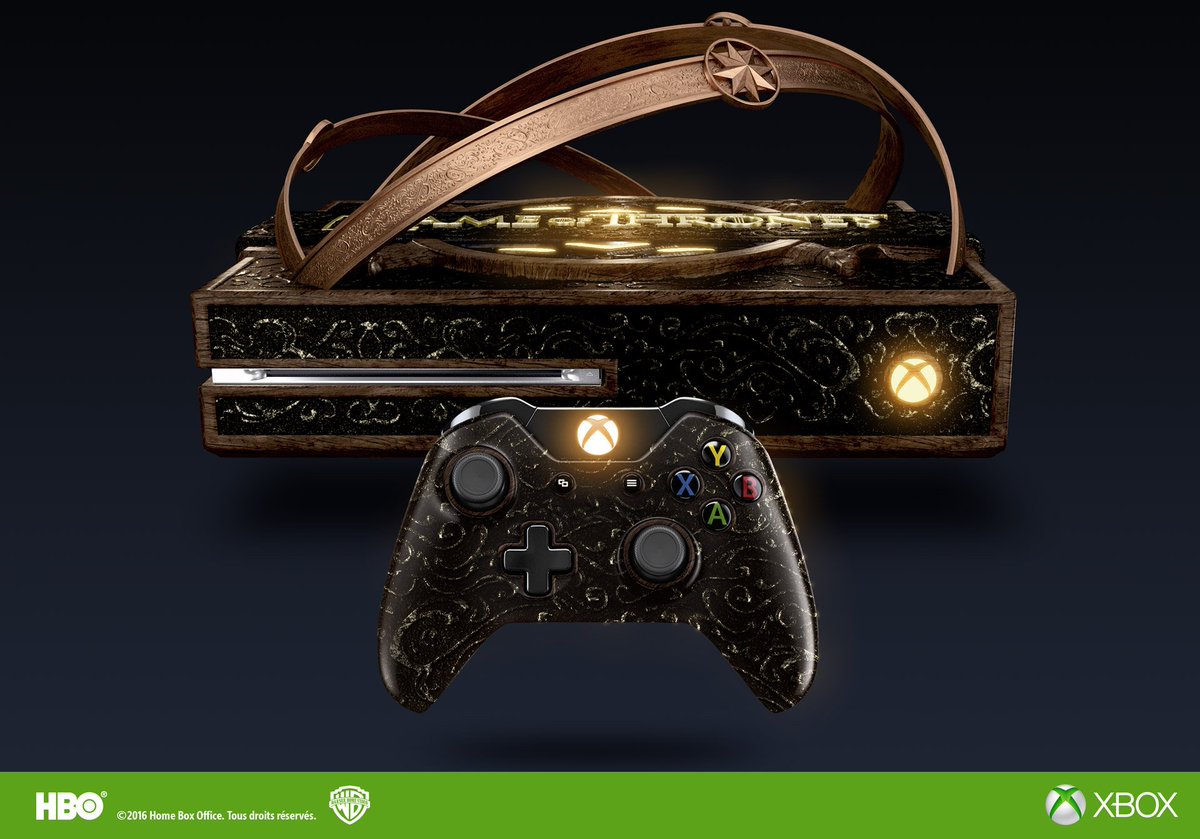 XboxFR's tweet photo. Un autre visuel de la console, pour le plaisir des yeux :) #XboxLovesGoT https://t.co/hpC7S7gelw