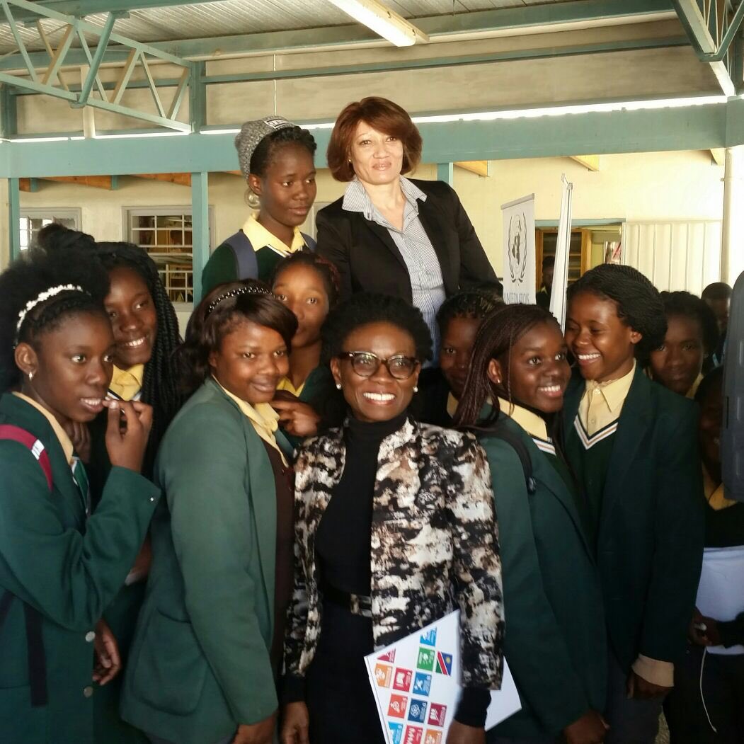 unicwindhoek's tweet photo. #ProsperousPaths UN System reaching out to Namibian girl child, programme launch today at Jakob Marenga #5000girls https://t.co/nHWZEbqk3R