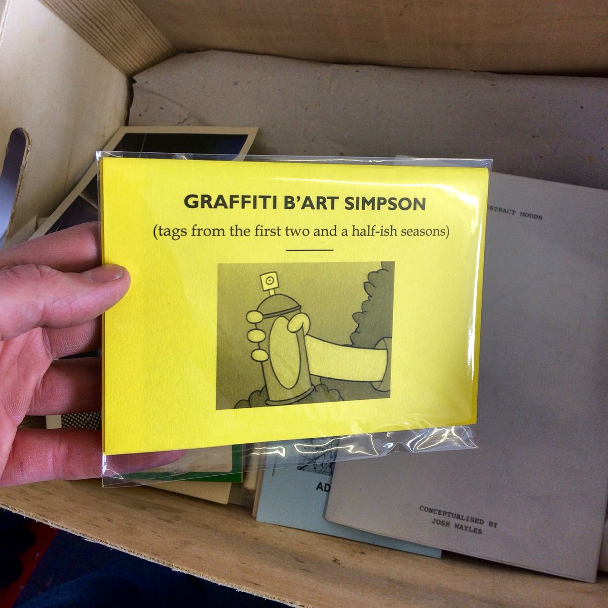 A classic from our sold out archive, Graffiti B'art Simpson by <a href="/AnimatedReview/">Animated Review</a> - yellow to the core #beakbook #zine.