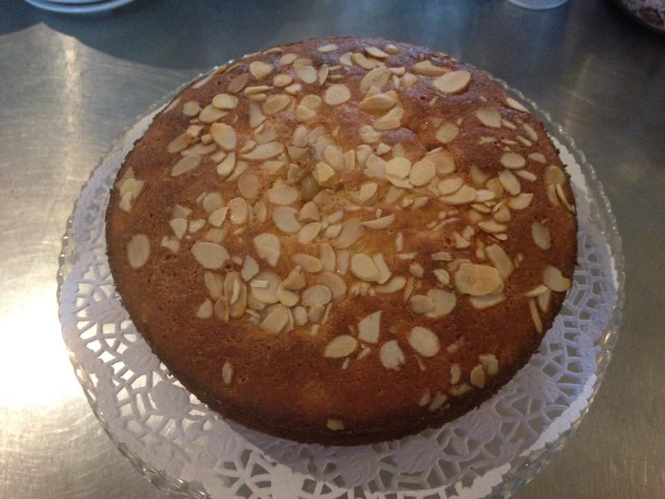 Our new delicious home made Apple and Almond GF cake !