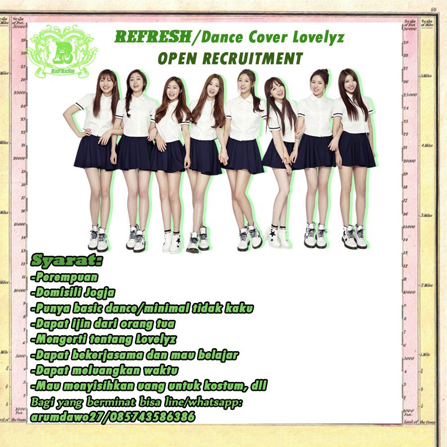 [HELP RT] Open recruitment dance cover Lovelyz from Jogja. More info in pict.