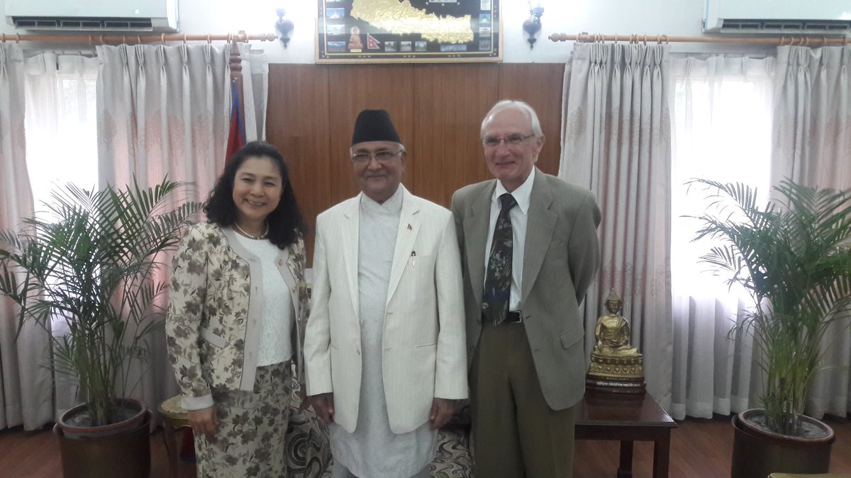 gopalkhanal1's tweet photo. MsTomoko Nishamoto,ILO Director for Asia&amp;Pacific paid a courtesy call on Prime Minister Oli@Baluwatar on Wednesday. https://t.co/3xgLmBJvf6