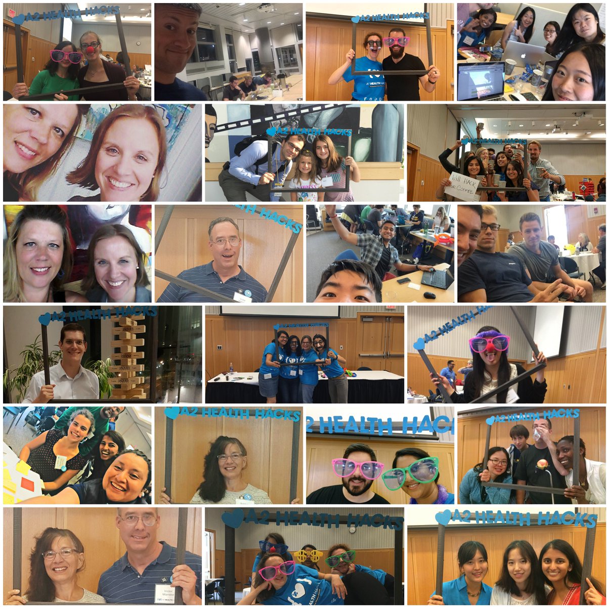 A2HealthHacks's tweet image. Missing #A2HealthHacks? We sure are! Check out the #A2H2Selfie collage to remind you of the fun times! #selfiehack