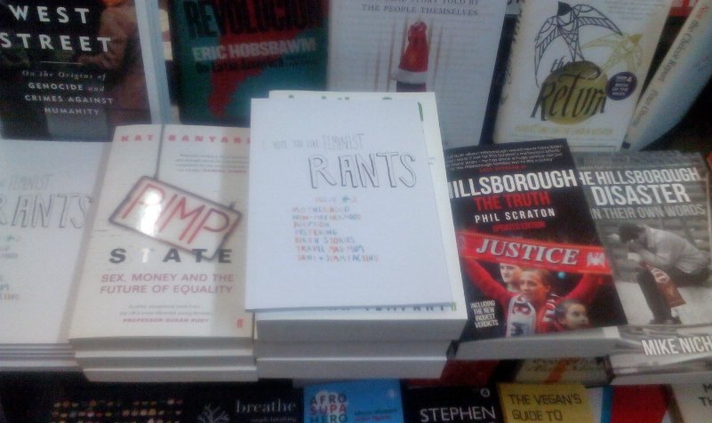 cathholland01's tweet photo. Beautiful - @RantsZine, out in the wild..in @newsfromnowhere bookshop on Bold St. It looks well fit, @abigailsbrain! https://t.co/vFrY4f7nan