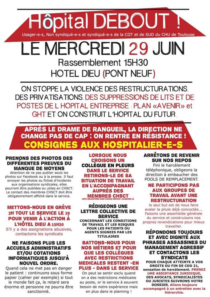 YouthToulouse's tweet photo. Les lycéen-ne-s soutiennent les hospitalièr-e-s dans leur combat contre les restructurations des CHU ! https://t.co/xauB6CqBIW