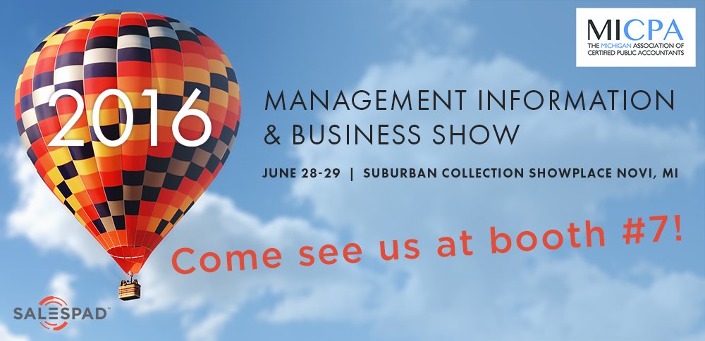 wearecavallo's tweet photo. Stop by #MICPAShow Booth 7 today to see how SalesPad Cloud helps bring it all together | @MichiganCPAs #SPDoes #QBO https://t.co/eXgBtSnhAb
