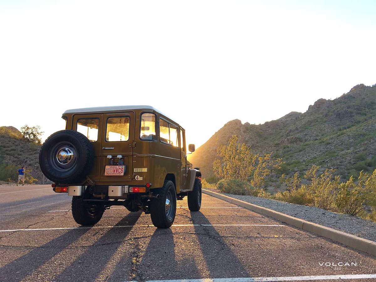 volcan4x4's tweet photo. The Volcan 4x4 vintage '79 Land Cruiser FJ43 "Olivia" is now available. She's a beauty. https://t.co/pHFkaIK9iV https://t.co/ozuX7csqq2