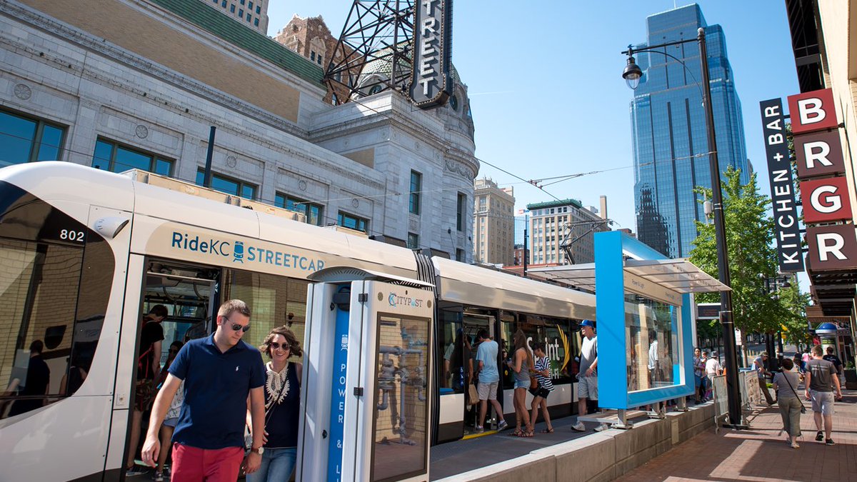 TomGerend's tweet photo. Putting finishing touches on today's #NLCKC presentation & tour of #KCstreetcar & #SmartCity. Great day for a ride! https://t.co/b7F1QykkAn