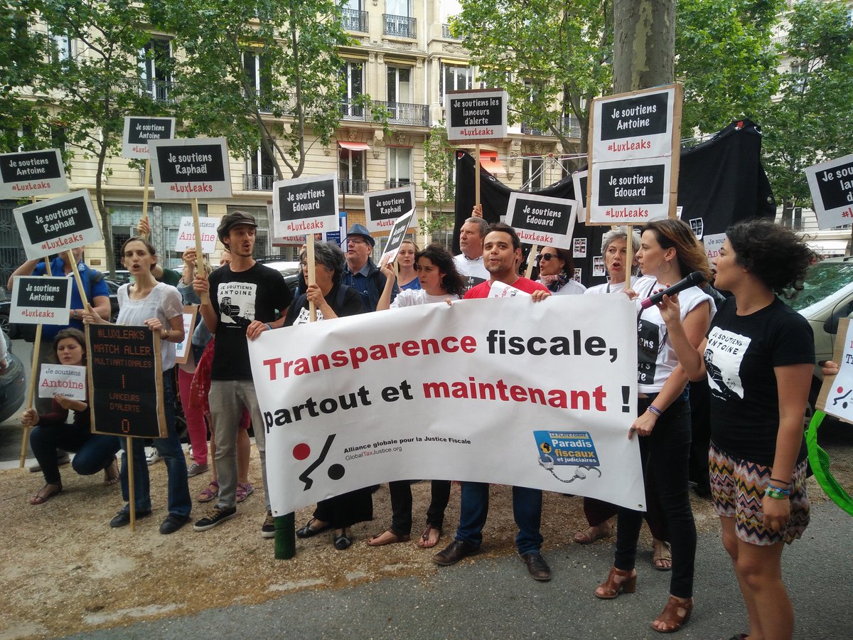 attac_fr's tweet photo. #luxleaks verdict : c'est pas les lanceurs d’alerte qu'il faut juger, c'est l'évasion fiscale en bande organisée ! https://t.co/w15xgVc2I4