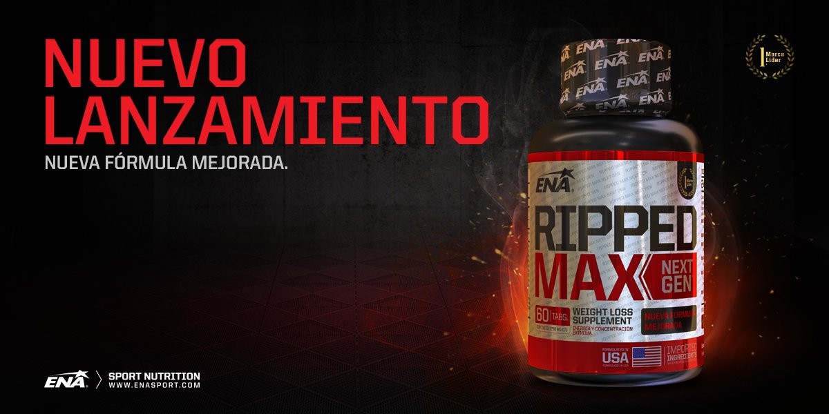 enanutritionals's tweet photo. #RippedMax ayuda al descenso de peso, sin efecto rebote. https://t.co/Y1a2QkWhjj