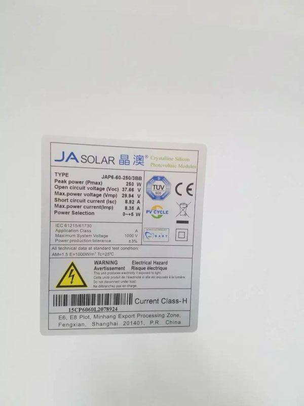 kittyzhang12's tweet image. JA solar panel with 250w-300w provided, welcome here with competitive price
