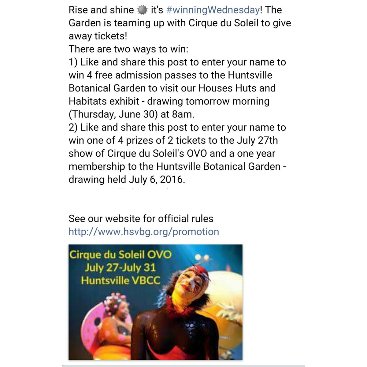hsvgarden's tweet photo. #Retweet to win! Join us on FB to DOUBLE your chances. For a full list of rules visit https://t.co/WTwXFiCydj https://t.co/6bgmwroXrg