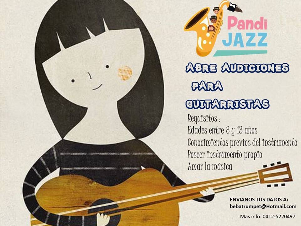 escuela_jazz's tweet photo. ATENCIÓN! Buscamos guitarrista para @pandijazzbqto envíanos tus datos! https://t.co/euIpgbvOAi