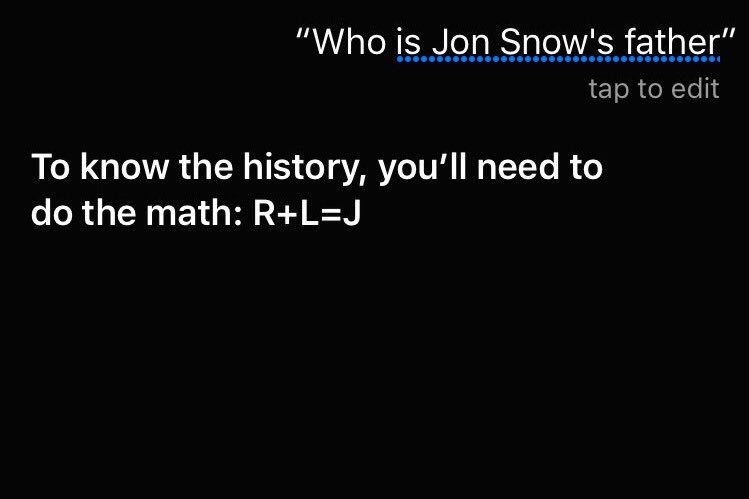 Daenerys's tweet photo. Siri knows. #GameofThrones https://t.co/i9XtqQTXlY