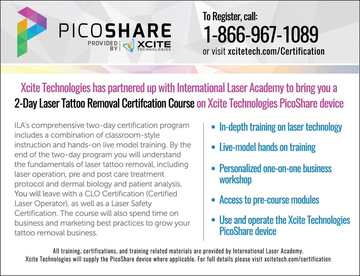 PicoShareLaser's tweet photo. Win a 2-day training course for the #PicoWay! Remove #badtattoos, gain happy clients. https://t.co/UzWn5RbQpL  👌 https://t.co/9SZ7tK4G5G