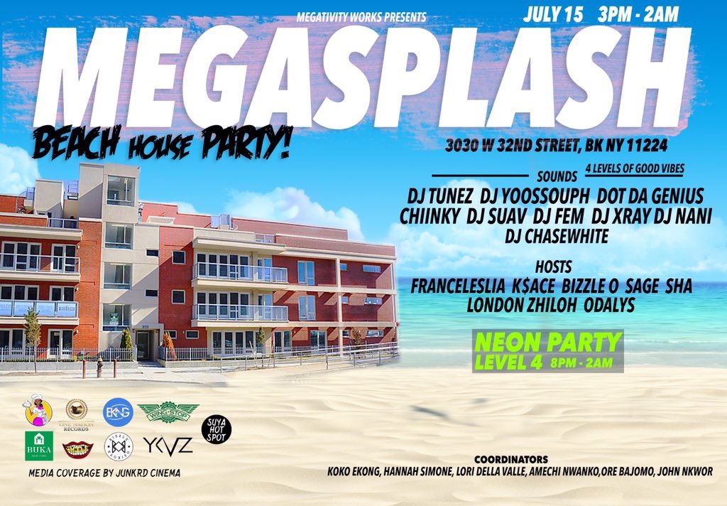 ProperLagosBoy's tweet photo. #BeachHouseParty | #July15th #MegaSplashNY | @ThaMegaBoi https://t.co/enE4ZYiqfa οΏ½οΏ½ οΏ½οΏ½οΏ½οΏ½ #NewYork https://t.co/TkrHLfn7u6