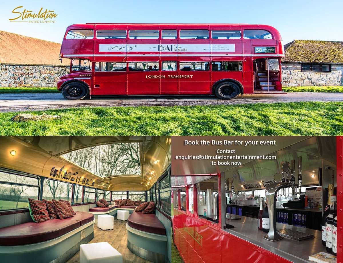 StimulationEnt's tweet photo. For a day or a night to remember. Hire the bus bar now 
Contact enquiries@stimulationentertainment.com https://t.co/RpqNBjZtWO