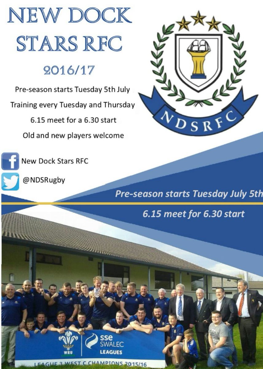 NDSRugby's tweet photo. Pre-season starts 5/7/16
6.15 for a 6.30 start.
Old and new players welcome.
#NDS https://t.co/t0aaccAsjP