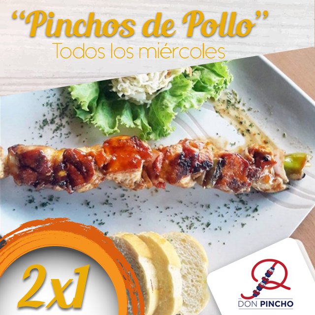 _DonPincho's tweet image. Hoy es el #díaperfecto para pasar y probar nuestros #PinchosDePollo, todos los miércoles en oferta al 2x1 claro.