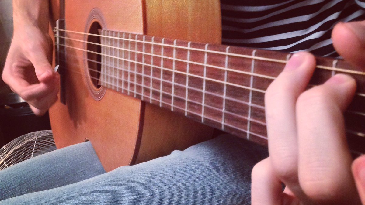 Recording nylon string guitar to thicken up the mix #guitar #studio #recording