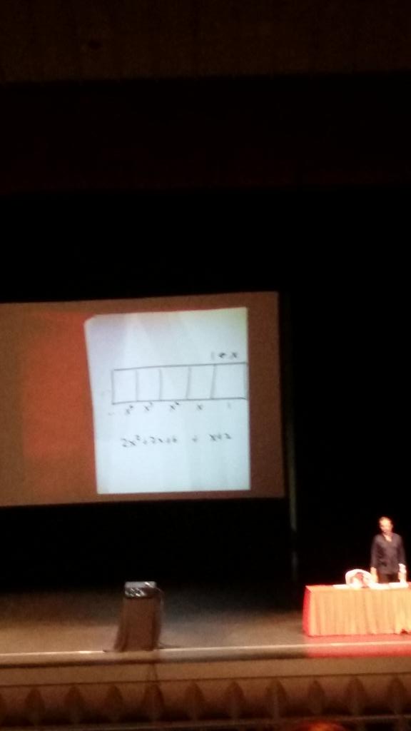 BiancaCoker's tweet photo. Now division of polynomials using thesame model!  @R10math #r10learns #CAMT16 #JamesTanton https://t.co/m5uZN84Lnq